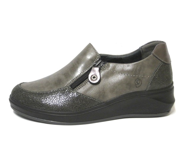 ZAPATO CUÑA CEMALLERA SUAVE GRIS