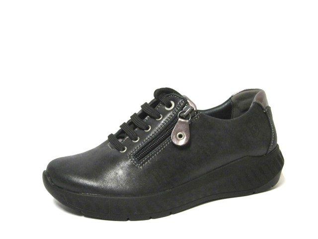 ZAPATO CORDON CON CREMALLERA SUAVE NEGRO