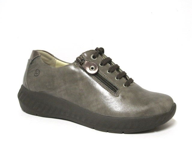 ZAPATO CORDON CON CREMALLERA SUAVE TAUPE