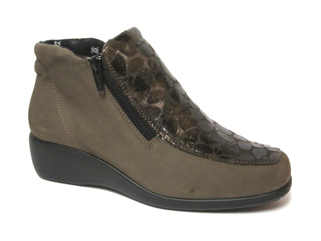 Botines marrones mujer detalle cordones - COMFORT CLASS