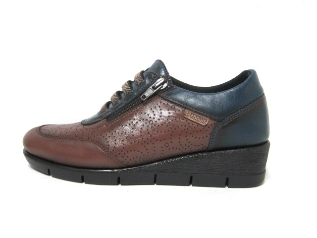 ZAPATO CORDON/CREMALLERA 48H MARRON