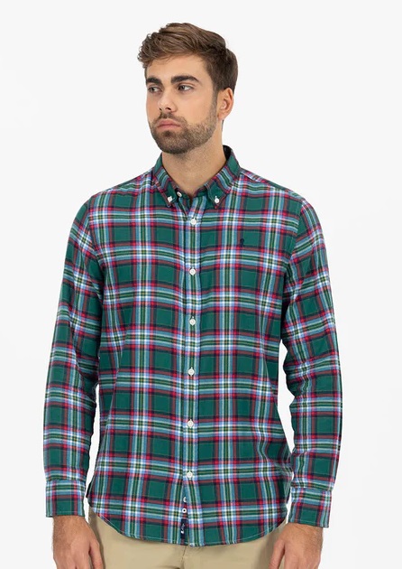 CAMISA EL PULPO MAXICUADROS WINTER VERDE BOTELLA