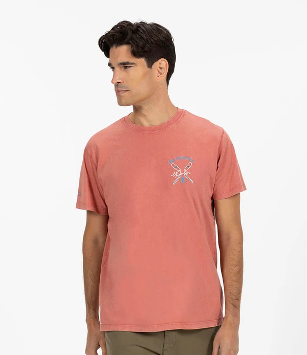 CAMISETA  EL PULPO ESTAMPADO REMOS ETNICOS ROSA FLAMINGO