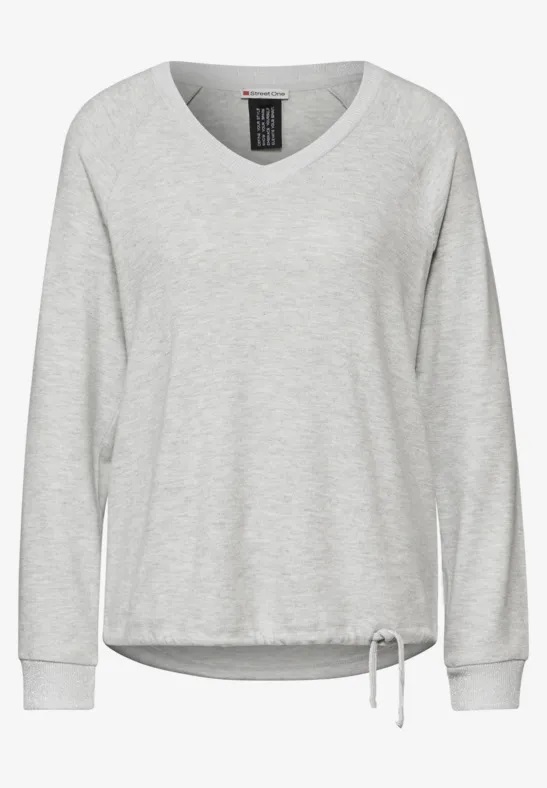 CAMISETA STREET ONE V-NECK SHINY CUFF GRIS